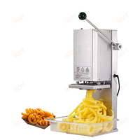 Machine électrique professionnelle à épaisseur réglable (3mm-10mm) pour la découpe en spirale de taro, radis, carotte et la fabrication de frites bouclées