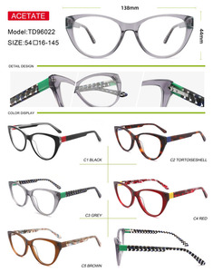 Bán sỉ <span class=keywords><strong>2025</strong></span> mới thiết kế biểu tượng tùy chỉnh kính khung thời trang Kính mắt kính Acetate khung quang học cho kính mắt - Product Image 2
