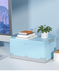 กล่องเก็บของพลาสติกแบบพับได้พร้อมฝาปิดกล่องเก็บของแบบพับได้ - Product Image 3