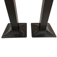 Base de table rectangulaire à double colonne en fonte personnalisable, disponible en plusieurs tailles