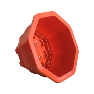 Classic Red Octagonal <b>Plastic</b> Flower Pot Durable Home Gardening Bonsai <b>Planter</b> Injection Molding - Product Image 2