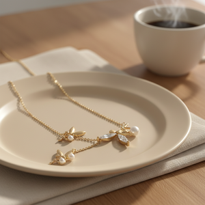 Set di gioielli Casual in due pezzi di alta qualità per donna Trendy orecchini bracciale da indossare quotidianamente materiale in lega economico - Product Image 3