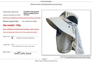 Sombrero de Sol para Exteriores con Protector Facial, Personalizable con Logotipo Promocional para Regalos Publicitarios - Product Image 4