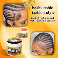 Gel per trecce a tenuta forte, nutriente e fissante, gel per il controllo dei bordi dei capelli, gel per trecce personalizzate, non lascia residui bianchi