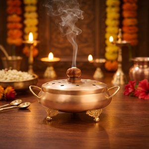 Brûleur d'encens décoratif en laiton avec motif paon pour la Pooja, le temple et la décoration intérieure – Idéal pour la salle de prière - Product Image 5