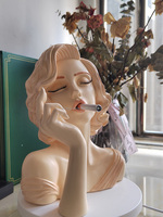 Figurine tête de femme blanche en résine personnalisée, porte-encens qui pleure, buste de femme, statue, brûleur à cône d'encens à reflux
