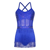 Femmes Latin Tango Danse Justaucorps Robe Une Pièce Body Robe Dancewear Combinaisons Personnalisées Performances Sur Scène Compétitions