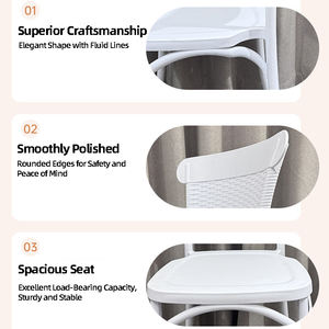 All'aperto di alta qualità bianco moderno nordico impilamento in plastica Hotel hall sedia matrimonio anche di plastica Chaires - Product Image 5