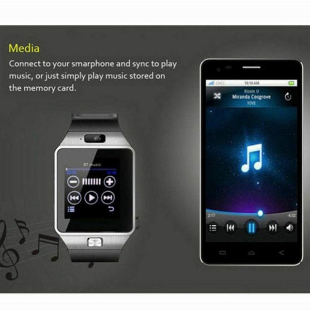 DZ09 Digital Smart Watch for Men with Large 1.56 Inch HD Color Screen Fitness Tracking Sleep Monitor Bluetooth Connectivity