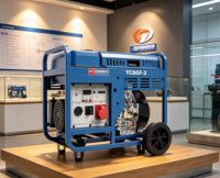 Générateur diesel Yuchai 8 kW YC8GF-3 9 kVA, groupe électrogène diesel de type ouvert avec moteur YC1105FE, démarrage électrique