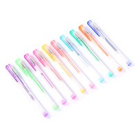 Lots de stylos gel en gros, idée cadeau avec logo personnalisé, stylos gel colorés à paillettes pour le coloriage, l'écriture et le dessin