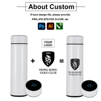 Thermos intelligent sous vide 500 ml en gros avec affichage de température, bouteille d'eau personnalisable, tasse thermique, cadeau d'affaires