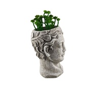 Pot de fleurs en ciment en forme de tête de Vénus fait à la main pour la décoration de la maison et du jardin, style classique