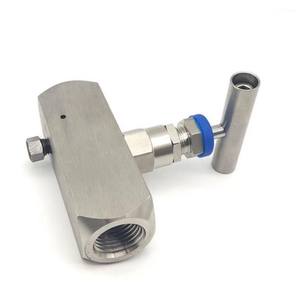 316 6000PSI PTFE J13W <span class=keywords><strong>1</strong></span>/2 NPTメスネジニードルバルブ（ベント付き遮断弁）304 316圧力計遮断弁 - Product Image 4