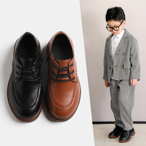 2025 coréen Vintage <span class=keywords><strong>petit</strong></span> garçon chaussures en cuir PU <span class=keywords><strong>petit</strong></span> garçon appartements enfants enfants chaussures - Product Image 2