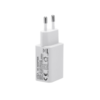 Chargeur USB-C d'origine 10W avec adaptateur secteur, charge rapide et protection contre les surintensités, sans câble, blanc