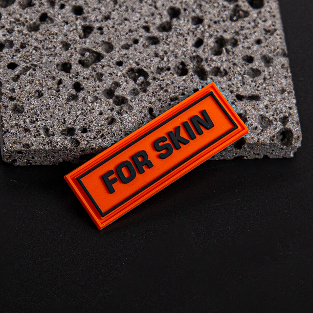 China Factory Stock 3D Soft PVC Earphone Hole Patch for Bags Washable Rubber Material