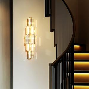 Lampe murale en cristal <span class=keywords><strong>de</strong></span> style moderne et luxueux, lampe murale pour hall d'hôtel, villa, salon - Product Image 1