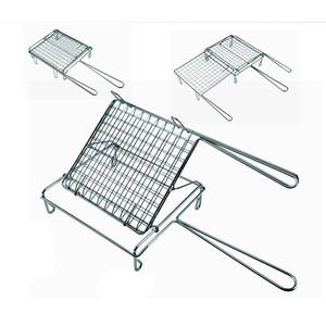Grill de camping pliable au charbon de bois 30x40 cm en acier chromé - Product Image 1