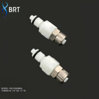 Raccord rapide CPC mâle en acétal PTF BRT 1/4'' avec ferrule, raccords de tuyauterie à valve et sans valve, coupleur à déconnexion rapide CPC