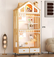 Nouvelle promotion : Cage pour chat avec roulettes, maison confortable pour animaux avec escalier, mobilier pour chat