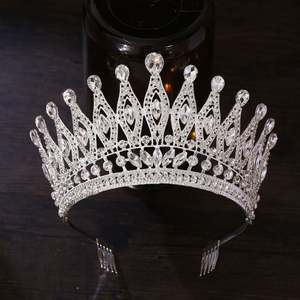Tiara de Novia Personalizada y Duradera, Corona de Cristal con Pedrería y Serigrafía, Accesorios de Lujo para el Cabello para Bodas y Graduaciones - Product Image 4