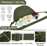 Nouveau Nylon croissant boulette banane lune sac femmes hommes petit sac à dos fronde épaule bandoulière sac de messager avec sangle réglable