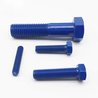 Acier au carbone de qualité 8.8/acier inoxydable M4 - M30 Revêtement en téflon personnalisé Boulon hexagonal Écrou hexagonal Rondelle plate Rondelles à ressort