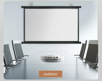 Meilleur écran de projection portable 4K HD blanc mat 84" 100" 120" 16:9 avec trépied sur pied et fixation murale