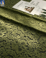 Encaje YX1488 Beige 70% Algodón 30% Nailon con Textura Floral en Relieve para Vestidos, Corpetes, Mangas y Blusas de Moda