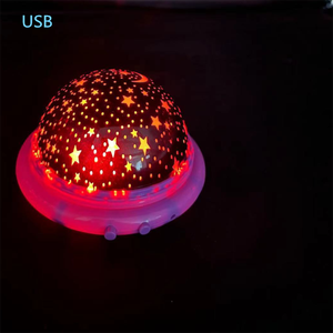Luz LED para berçário infantil com cobertura de lua e céu, projetor de 4 lâmpadas LED, estrela e lua, mudança de cor noturna - Product Image 5