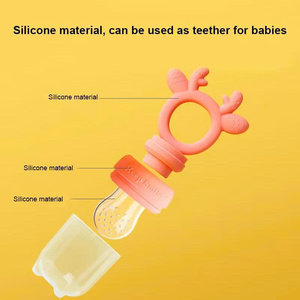 Alimentador de frutas para bebés de silicona sin BPA, chupete seguro de grado alimenticio, mordedor de pezón de fruta fresca para recién nacidos - Product Image 6