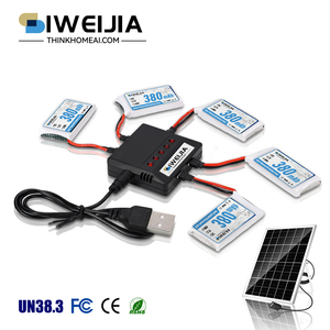 Solución de Kit de Banco de Energía para Drones OEM/ODM, Baterías Lipo 1S de 3.7V 380mAh al por Mayor con Cargador 5 en 1 y Suministro de Accesorios de Panel Solar de 12W - Product Image 1