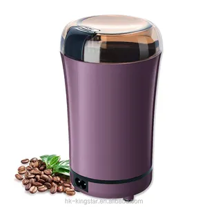 110V/220 electric coffee machine have white black and purple colors option can use to grind coffee and brew coffee