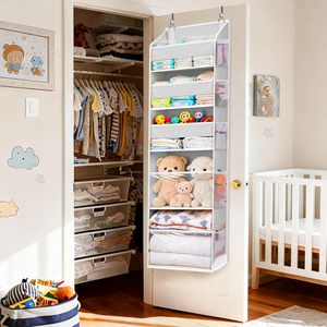 Over The Door Organizer 5 Tier With Mesh Pockets Hanging Storage For Bathroom Bedroom Closet Towels Shirts Shoes - Product Image 5