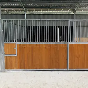 Stallo prefabbricato in acciaio prefabbricato prodotto permanente equino fattoria cavallo stalla porte