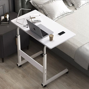 <span class=keywords><strong>Bureau</strong></span> d'ordinateur <span class=keywords><strong>pliable</strong></span> en bois réglable en hauteur pour la maison, avec rangement, table d'appoint portable pour ordinateur portable, <span class=keywords><strong>roulettes</strong></span> mobiles - Product Image 2