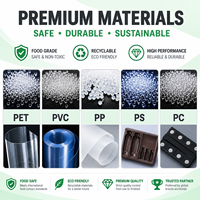Boîte en PET transparente personnalisée pour myrtilles, fraises, fruits frais ventilés, emballage de produits horticoles avec couvercle à charnière OEM