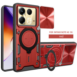 เคสโทรศัพท์แบบมีขาตั้งแม่เหล็กแบบเลื่อนได้ วัสดุ TPU และ PC สำหรับ Infinix Note 40 5G - Product Image 2