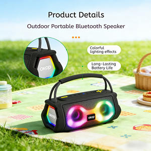 ลำโพงซับวูฟเฟอร์พกพา OKOP812 พร้อมไฟ RGB กำลังสูง แบตเตอรี่ใช้งานได้นานพิเศษ เหมาะสำหรับใช้งานกลางแจ้ง - Product Image 3