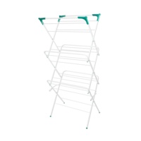 Séchoir à linge pliable à trois niveaux personnalisable, séchoir à serviettes portable multifonctionnel en métal