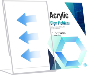 Acrylic dấu hiệu chủ rõ ràng Máy tính để bàn dấu hiệu chủ nhựa giữ giấy Tabletop hiển thị đứng cho văn phòng, nhà hàng, cửa hàng - Product Image 2