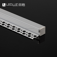 Profilé LED en aluminium 12,5 mm pour plafond suspendu en cloison sèche, extrusion d'aluminium, canal LED en plâtre, bande lumineuse