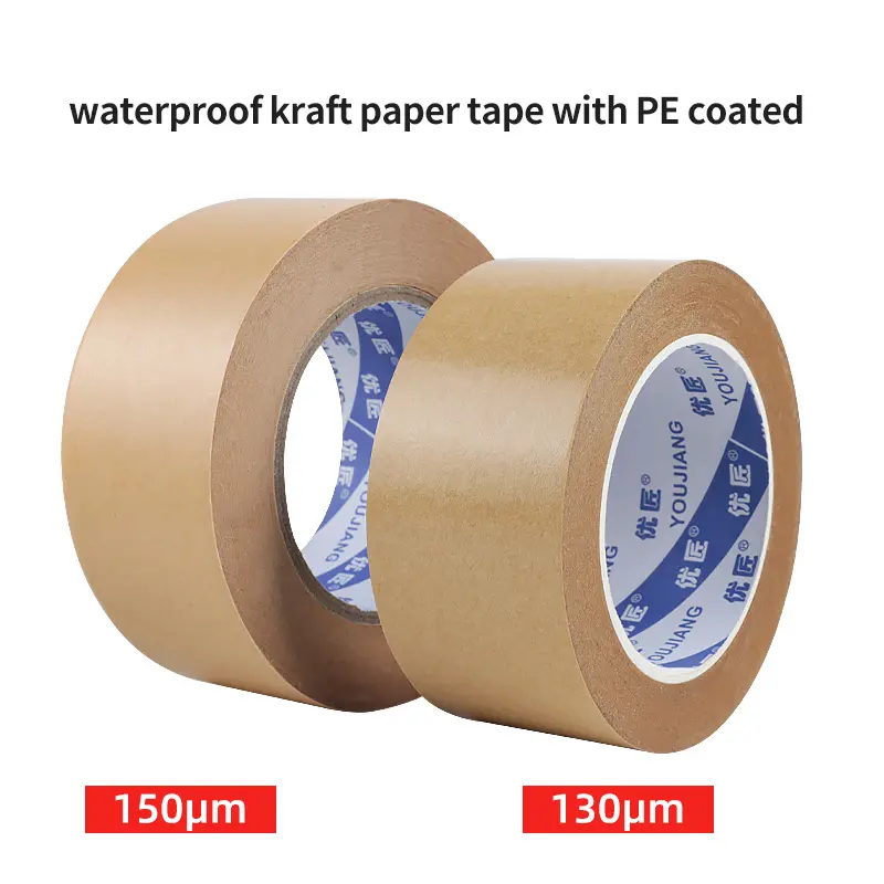 You Jiang Custom Bedrukte Verpakking Met Logo Glasvezel Gegomde Tape Milieuvriendelijke Water Geactiveerde Versterkte Kraft Papieren Tape