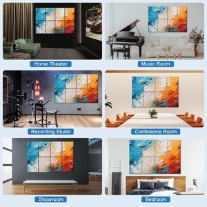 Pannelli murali acustici di arte decorativa spesonica pannelli <span class=keywords><strong>fonoassorbenti</strong></span> <span class=keywords><strong>e</strong></span> insonorizzati da parete Premium per Studio di registrazione <span class=keywords><strong>e</strong></span> casa - Product Image 2