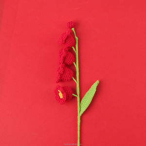 Ramo <span class=keywords><strong>de</strong></span> <span class=keywords><strong>Flores</strong></span> <span class=keywords><strong>de</strong></span> Lirio <span class=keywords><strong>de</strong></span> los Valles <span class=keywords><strong>de</strong></span> Ganchillo Multicolor Popular al por Mayor, <span class=keywords><strong>Flores</strong></span> Artificiales <span class=keywords><strong>de</strong></span> Campanula Tejidas para Adorno Diario - Product Image 4