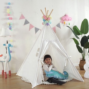 Tente de <span class=keywords><strong>tipi</strong></span> pliable en toile de coton pour enfants à prix compétitif <span class=keywords><strong>lit</strong></span> château pour enfants vente en gros - Product Image 2