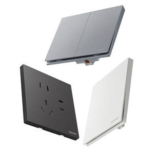 Juego de interruptores y enchufes Goant de 2 interruptores y 1 toma, acabado mate, interruptores de pared duraderos - Product Image 3