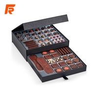 Emballage cadeau de truffes de luxe de Dubaï, écologique, de qualité alimentaire, avec logo personnalisé, en papier rigide, doublure en éponge, fermeture magnétique, boîte à chocolat