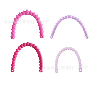 Children Plastic Beaded Handles Arc Shape For <b>Bag</b> <b>Replacement</b> <b>Straps</b> - Product Image 4